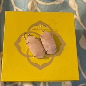 Kendra Scott Pink Stone Drop Earrings
